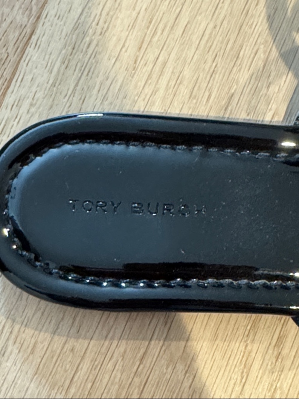 Tory Burch Miller Sandals- Black Patent - Picture 4 of 4
